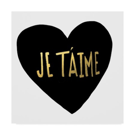 Leah Flores 'Je Taime Heart' Canvas Art,18x18